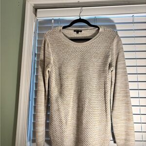 Texture-Stitch Crewneck Sweater in Light Beige - Women